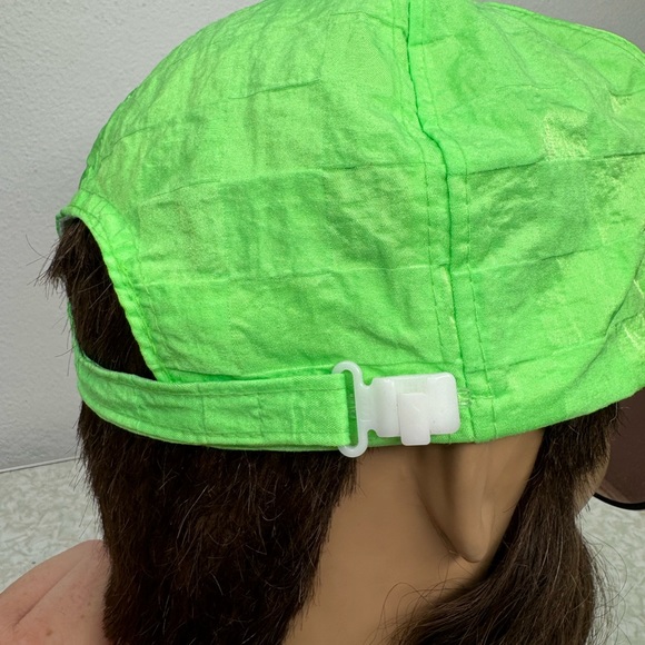 Vintage Timbers Pizza Green Neon Adjustable Zipper Strap Back Hat - Picture 4 of 10